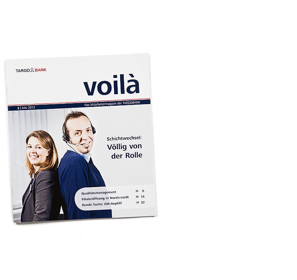 Mitarbeiterzeitschrift VOILÁ Targobank / Düsseldorf