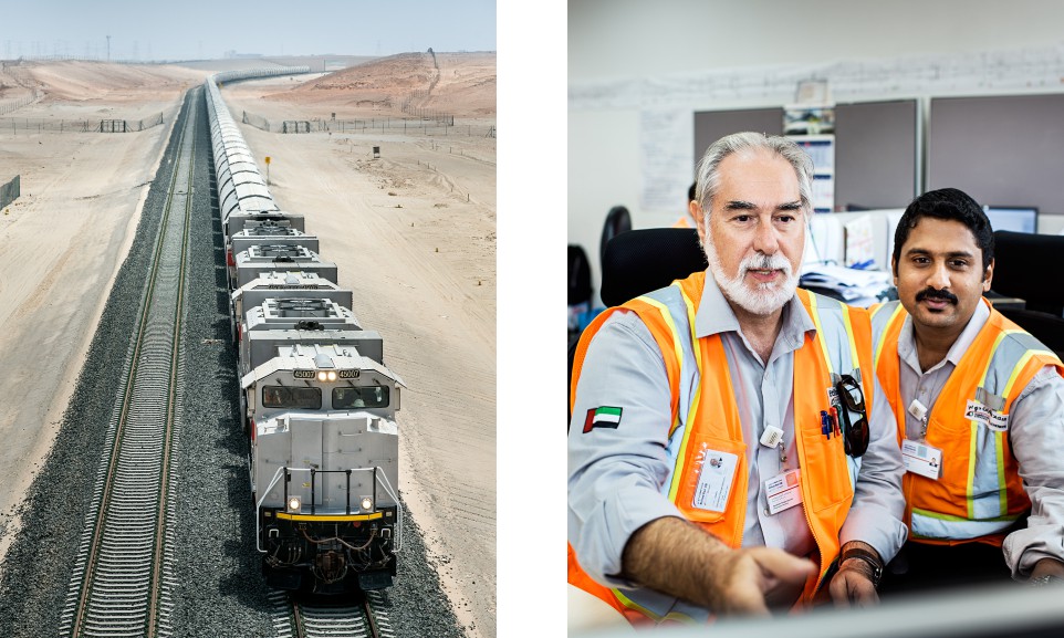 Die Bahn entwickelte die Struktur für ein, auf den Transport von Schüttgut ausgelegtes Bahnnetz in den Vereinigten Arabischen Emiraten.