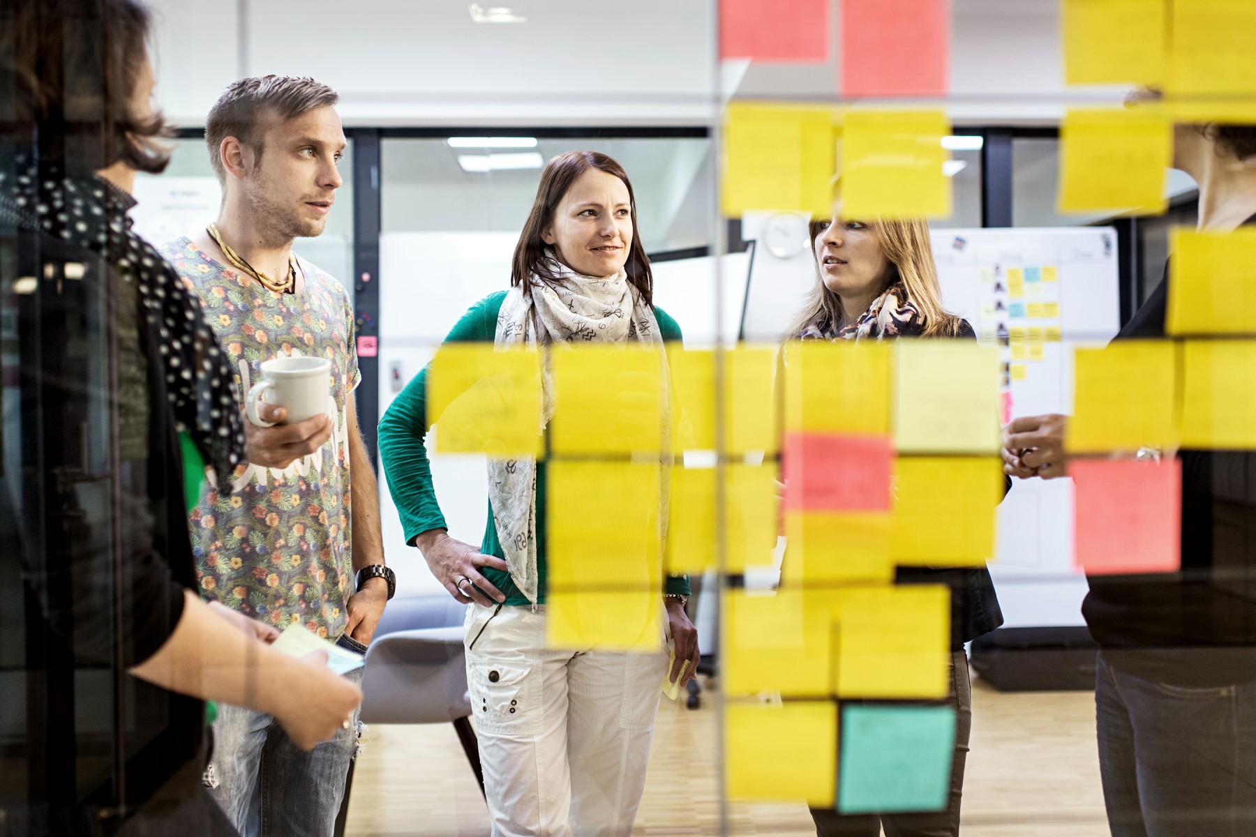 Scrummaster bei der Teambesprechung