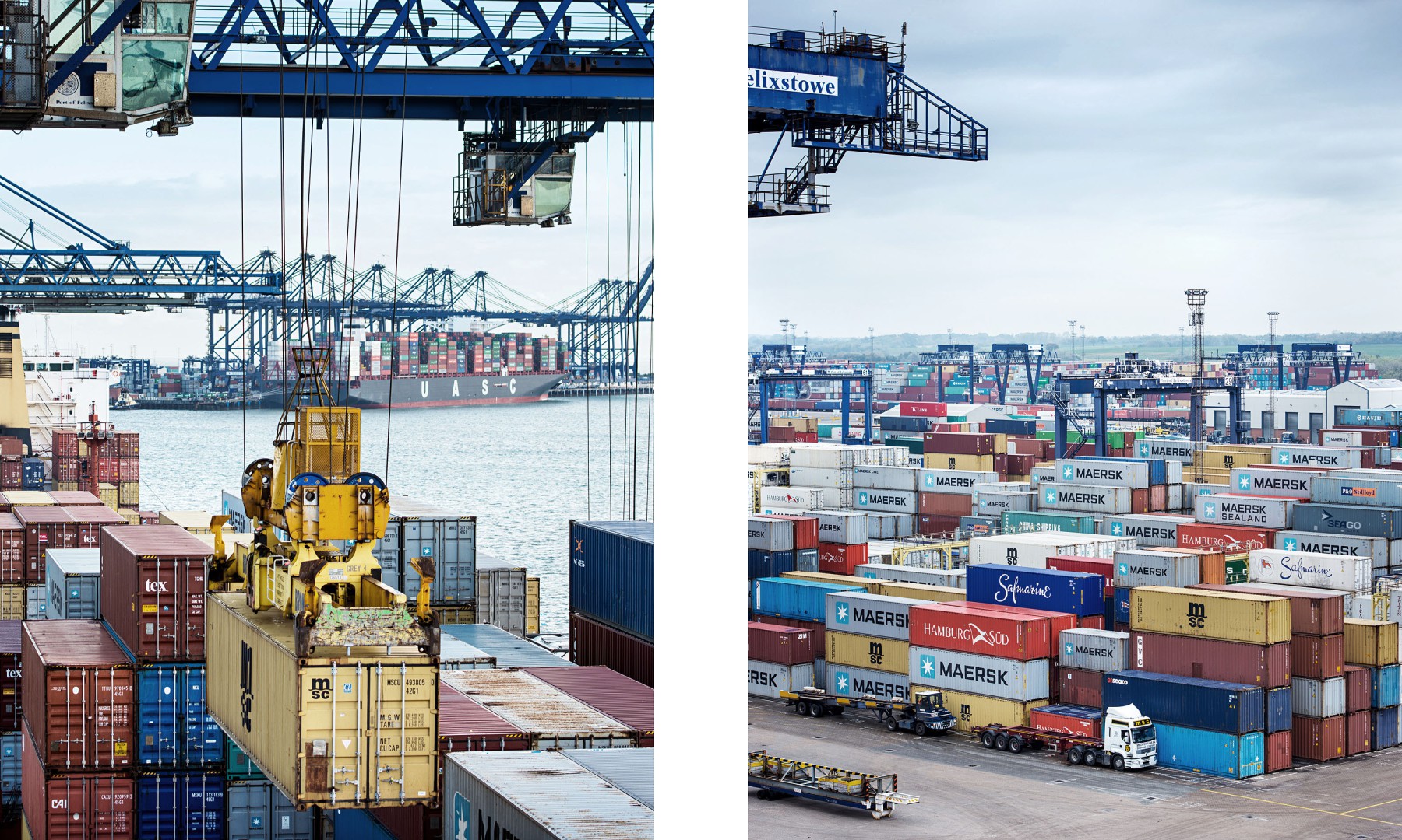 Im Hafen von Felixstowe
