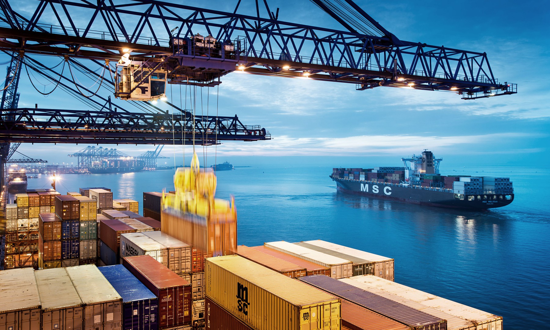 Im Hafen von Felixstowe