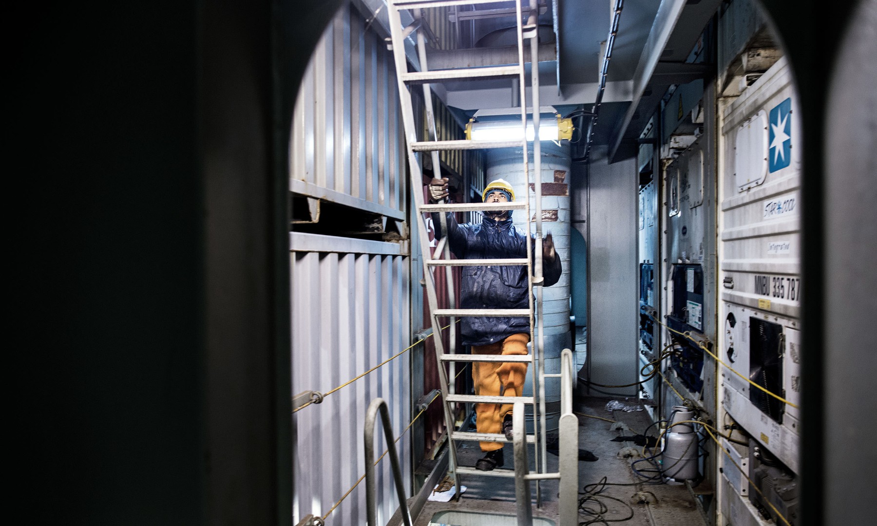 Die Funktion der Kühlcontainer wird überprüft